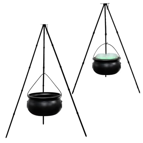 Chaudron de sorcière lumineux 32 cm à assemblage facile pour fête - 7