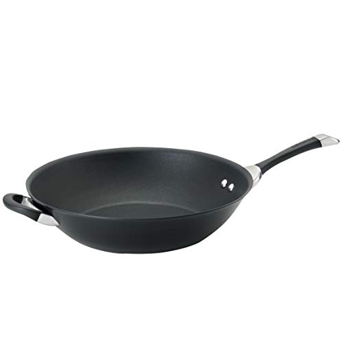 Circulon Symmetry Black Hard Anodized Nonstick 14-Inch Stir Fry with Helper Handle