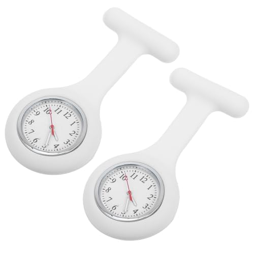COLLBATH Reloj de Bolsillo para Enfermera Broche de Acero Inoxidable Esfera Grande Blanca Diseño Práctico y Resistente Adecuado para Uso Hospitalario y Exámenes Médicos