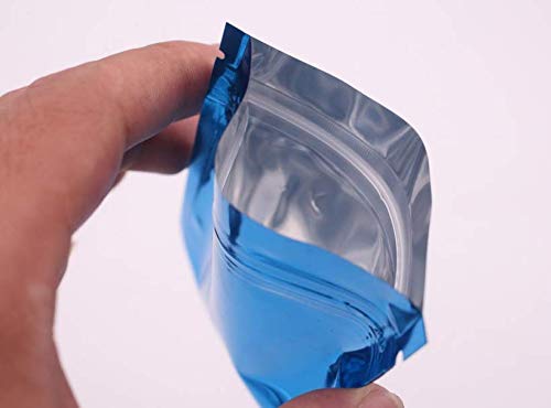 100 Pieces Colorful Self Sealing Zip Mylar Packing Pouch Storage Food Accessory Snack Package Bags Heat Seal Tear Notches Aluminum Foil Wholesale Food Grade Pouches (Color Random) (7.5X6.5Cm) #TOP3