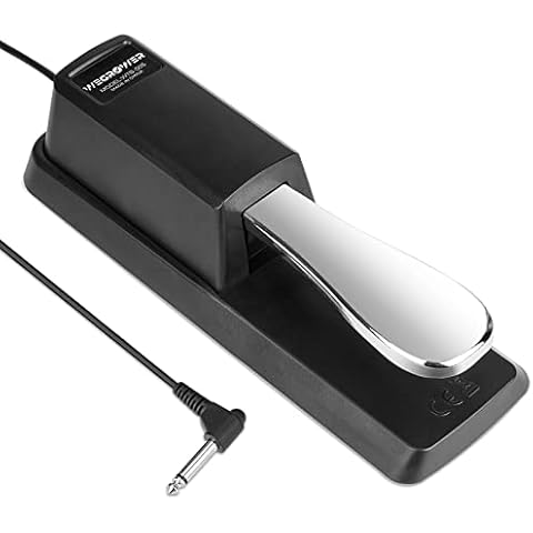 Sustain Pedal Universal with Polarity Switch by Wegrower for Keyboards, Digital Piano, MIDI and Synthesizer Cover