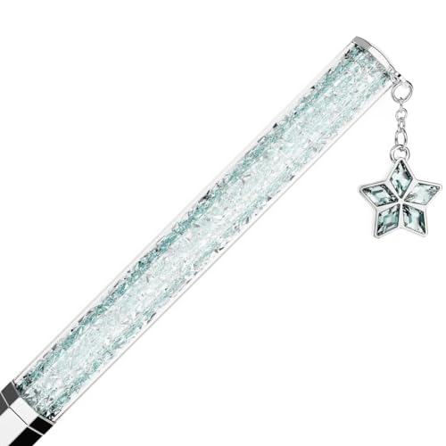 Swarovski Crystalline Ballpoint Pen, Blue Lacquered Barrel with Eight Crystal Facets and More Than 400 Clear Crystals - Image 3
