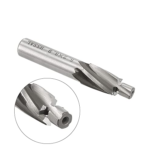 Image of uxcell HSS-AL Cobalt Counterbore End Mill Cap Screws Expand Holes 4 Flutes, 5 X 9mm