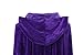 OurLore Kids Velvet Cape Cloak With Hood Unisex-Child Cosplay Halloween Christmas Costume (Purple, 80cm/31.5inch)