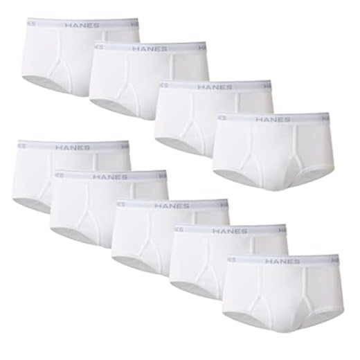 Hanes Cuecas masculinas que não sobem com cós ComfortFlex, Pacote com 9 - Branco, G