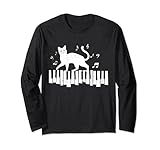 Funny Cat Playing Music Notes Musical Piano Art