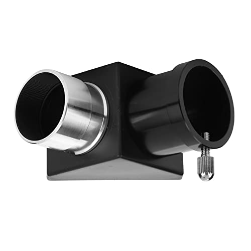 Adaptateur Diagonal à 90 degrés, Miroir Plat inversé de 1,25 Pouce pour télescopes Grand Angle