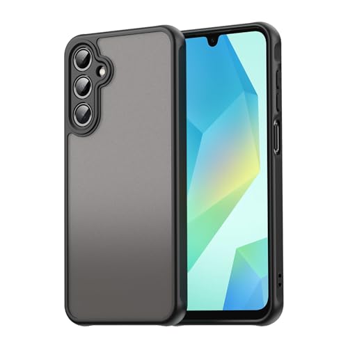 PanXCase Coque pour Samsung Galaxy A16 5G/4G Protectrice Antichoc Militaire, Étui pour Samsung Galaxy A16 5G/4G Housse Mate Translucide (Noir)