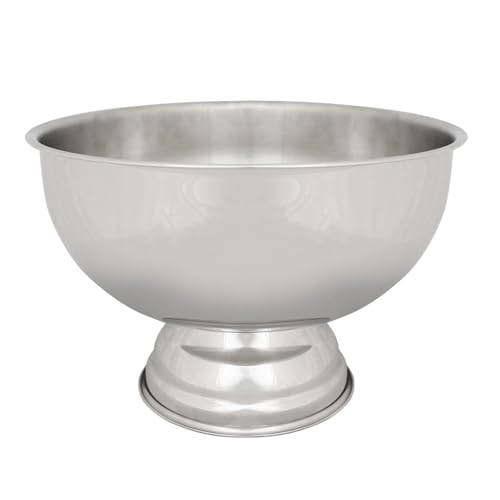 Rink Drink Stainless Steel Champagne Ice Bucket - 35cm Plain - 1x Home Pub Garden Table Wine Champagne Water Beer Bottle Drinks Cooler