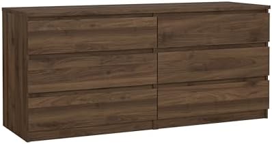 Tvilum 6 Drawer Double Dresser, Brown