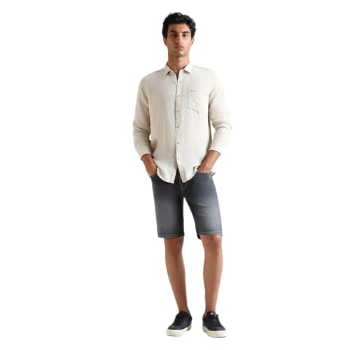 Image of Pepe Jeans Mens Linen Regular Fit Shirt
