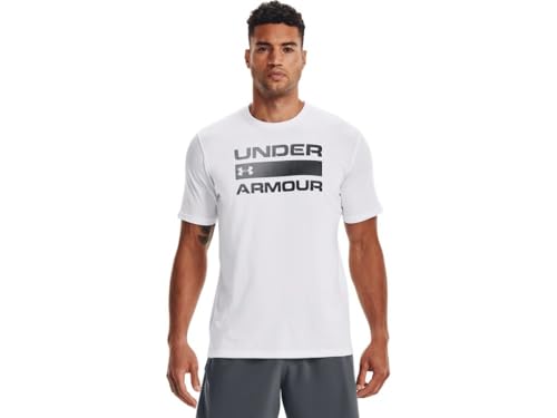 Under Armour Maglietta a maniche corte da uomo Team Issue Wordmark, bianco/nero., 3XL Alti