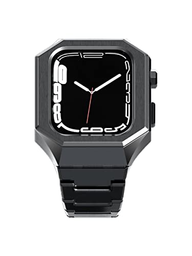 Kit modification Apple Watch 8 7 45 mm coque acier iWatch Series 6 SE 5 4 44 mm