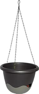 Plastia Blumenampel Dunkel-Hell Anthrazit 30cm