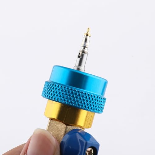 URPIZY Outil de retrait de noyau de valve pour climatiseur de voiture R134a et R1234yf, en acier au carbone 45#, charge maximale de 45 bar, avec poignée à baïonnette et kit de réparation inclus