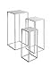 Produktbild HAKU Möbel Blumensäule 3er Set, grau, Metall - Maße: B 18/23/28 x H 50/60/70 x T 18/23/28 cm, Style: Modern