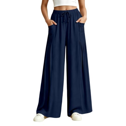Pantalones de tela Palazzo ligeros para mujer ideales para senderismo y paseos
