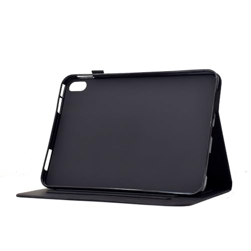 Housse Galaxy Tab S10 Lite finitions premium étui en cuir noir floral SM-X400
