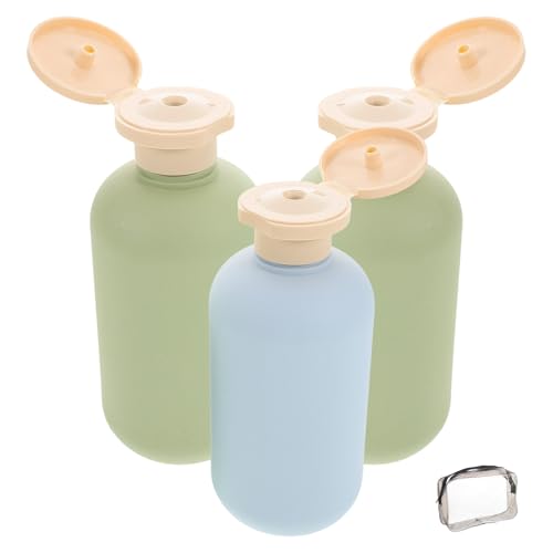 Zerodeko 3�Z�b�g ���s�p�V�����v�[�R���f�B�V���i�[�̗e�� 200ml �l�ߑւ��\�ȃg���x���{�g�� PE�f�� �y�ʎ����^�ѕ֗� �r�W�l�X�o���◷�s�ɍœK�ȍė��p�\�{�g��