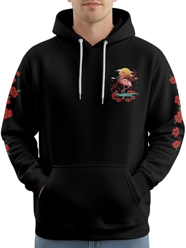 Image of PAGYMO Graphic Hoodies for Men Funny Novelty Pullover Hooded Sweatshirt | Funny 3D print, cool novelty design, colorful pattern, mens graphic pullover hoodie, sarcastic style, funky winter fashion