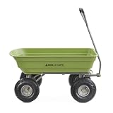 Gorilla Carts Heavy Duty Poly Yard Dump Cart, Lawn & Garden Wagon, 600 Lb, Green - 6