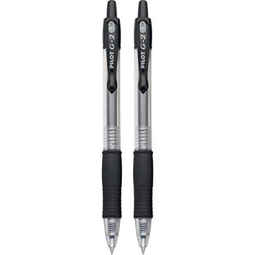 Pilot G2 Premium Bolígrafo Roller Gel Punta Ultra Fina 0.38 mm Pack 2 Negro miniatura 2