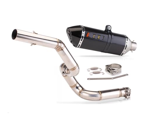 FUYRHP muffler exhaust Motorcycle Exhaust Muffler Motorcycle Modified Center Pipe Slip On For TRK 502X 2016-2018 Exhaust Muffler Pipe Muffler Mid Pipe