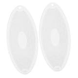 PRETYZOOM 2Pcs Oval Shape Range Hood Lamp Protector Plastic Light Cover for Kitchen Hood Elegant Traditional Design Easy Installation Maintenance Friendly for Home Restaurant
