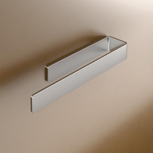 LIEBHEIM Porte-Serviette Salle de Bain - Porte Serviette Mural sans Percage - Support Serviette Salle de Bain - Porte Torchon (Acier Inoxydable Brossé 22 cm)