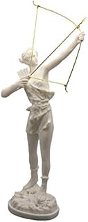 Artemis Diana with Bow Greek Roman Goddess Statue Sculpture Cast Marble 15.9 inches
