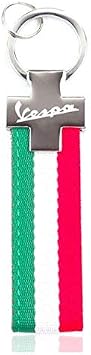 PSL Limited Edition Leather Italian Flag Keyring Keychain for Ves pa Scooters with Gift Box