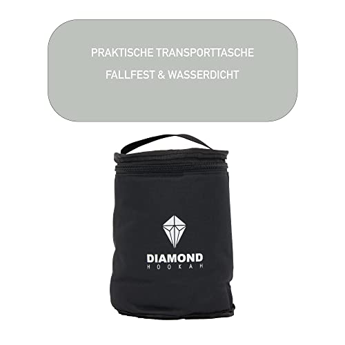 DIAMOND HOOKAH Premium Travel Shisha to Go + 1 KG Kohle + Toaster + 1 x Schlauchset, Wasserpfeife Shisha Edel… – Bild 4