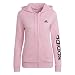 Produktbild adidas Women's W LIN FT FZ HD Sweatshirt, Light pink/Black, M