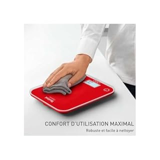 Tefal, Balance de cuisine électronique, Optiss, Écran rétroéclairé facile à lire, Résistance aux rayures, Capacité de 5kg, Blanc, BC50U3V0
