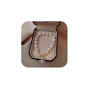 Freshwater Pearls Bracelet for Women Boho Natural Cute Delicacy Crystal Bracelets Dainty Gifts for Her
