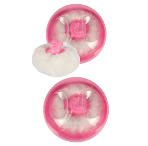 Caja de talco para polvos con aplicador, 2 piezas portátiles de polvo corporal y caja de almacenamiento con cierre de contenedor para bebés, mujeres, uso doméstico y de viaje