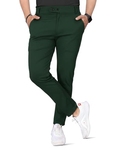 Mehrang Men's Stretchable Stretchable Formal Pant Trousers | Stylish Slim Fit Men's Wear Trousers for Office or Party | Polycotton Knitted Fabric