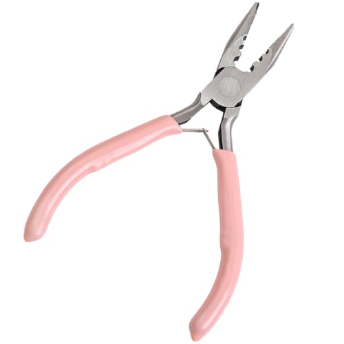 Mini Pliers for Hair Extension Tools Kit - 3 Hole Micro Nano Ring Installation and Removal