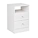 Pemberly Row Modern 2 Drawer Nightstand in White