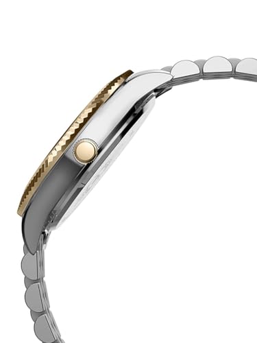 Image of TIMEX Jacquie Aiche Analog Watch for Women with Multicolor Round Dial & Two Tone Stainless Steel Bracelet Band Water Resistant Women's Wrist Watches - TW2W63700X6