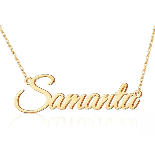 Custom Name Necklace for Women Personalized Name Necklaces 18K Gold Plated or Sterling Silver Nameplate Customized Pendant Jewelry Gift