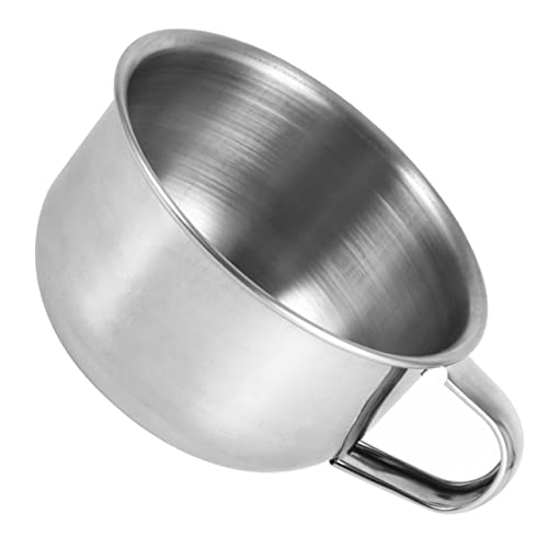 FOMIYES Stainless Steel Shaving Bowl Shave Soap Bowl Shaving Mug Compact Portable for Family Barbers