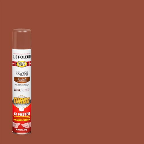 Rust-Oleum 353346-6PK Stops Rust Turbo Spray System Rusty Metal Primer Spray, 24 oz, 6 Pack