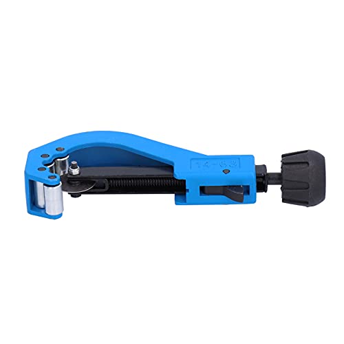 Image of PVC Tube Cutter Quick Scissor Tool, Pipe Cutting Tool with Double Rollers, Adjustable Gear Position for PVC Plastic PE Water Copper Aluminum Alloy Stainless Steel Pipes, Compact an (The cutting knife