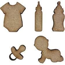 Baby Shower Decoration for Pary, Baby Bump MOM, Shape Cutouts, Board, Art and Craft Work Activity, Home Decor, Gift, Artistic Work (2 Piece of Each)