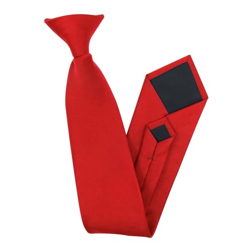 Luckyvestir Zipper Ties Pre-Tied Adjustable Tie Mens Clip on Neckties Solid Color Tie for Men Formal Business Graduation Wedding