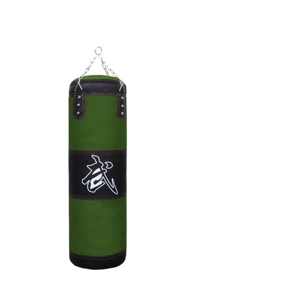 Sac de frappe 80cm vert suspendu pour entraînement de boxe à la maison