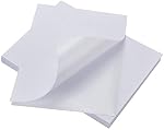 9527 Product 100 Feuilles Feuille complète Imprimante papier, 8.5" x 11" Papier autocollant blanc, étiquettes d'autocollant en feuilles, étiquettes pour les imprimantes laser/jet d'encre