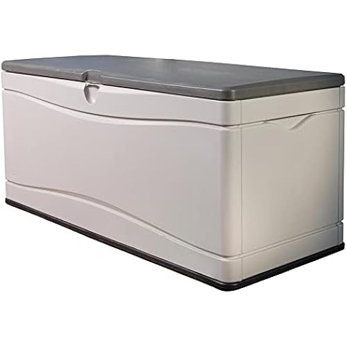 LIFETIME 60012 Extra Large Deck Box, 130 Gallon, Desert Sand/Brown