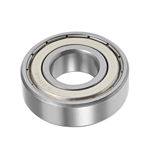 Kozelo 1Ud Rodamiento de Bola de Ranura Profunda 6204ZZ [20mm x 47mm x 14mm] Bolas de Acero Cromado para Motores Cajas de Engranajes de Herramientas de Doble Protección